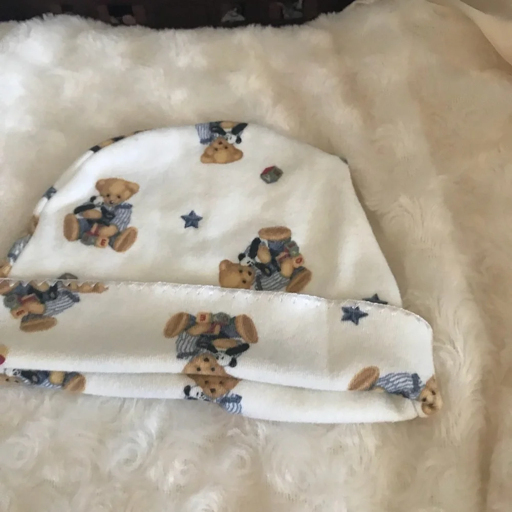 Rare Vintage Handmade Teddy Bear Beanie Cap